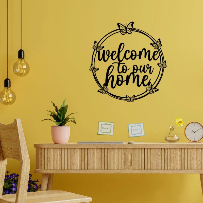Welcome to Our Home” Wall Frame – Elegant Entryway Décor
