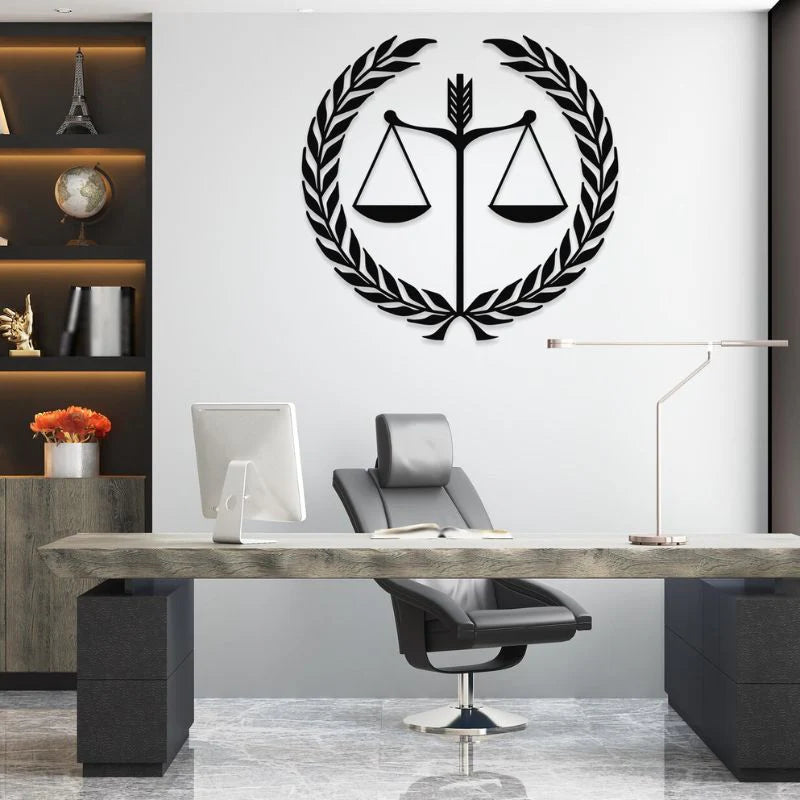 Premium Acrylic Justice Scale Wall Art – Modern Office & Law Chamber Decor