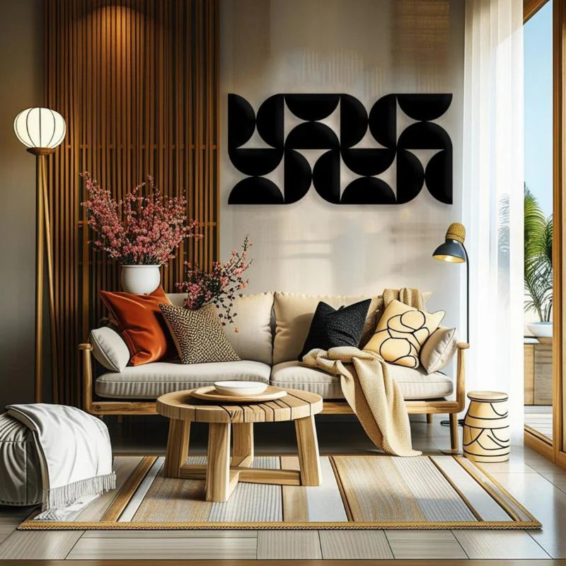 Premium Acrylic Half Circles 3D Wall Art – Modern Geometric Decor